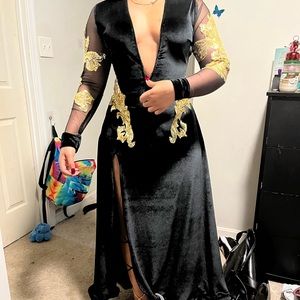 This is a vintage handmade custom gown never worn